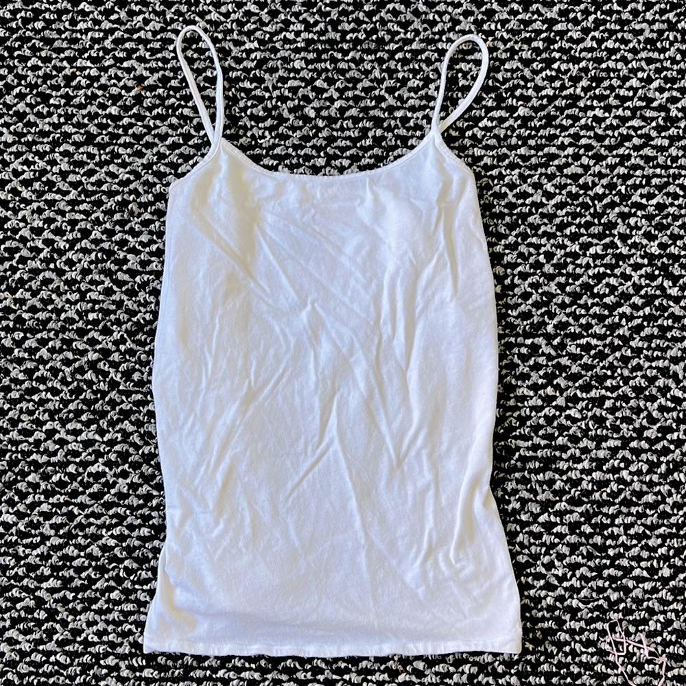 Plain white Time and Tru tank top, been worn a few times but that’s about it.